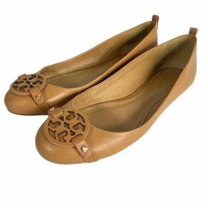 Tory Burch Gabriel Ballet Flats Royal Tan Women's 8